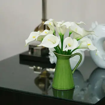 20 Vnt Dirbtinio Latekso Calla Lily Flower Graži Puokštė Namų Vestuvių Vestuvių Dekoras