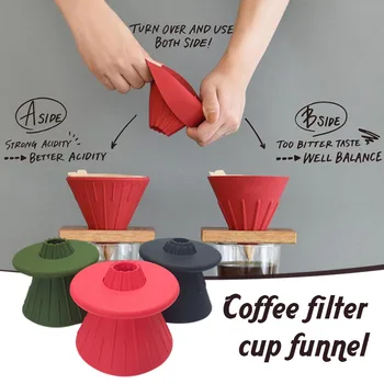 Newl Kavos Silikono Dripper Rinkinys Daugkartinio naudojimo Ranka-padarė Kavos Filtravimo Piltuvas, Minkštas Grįžtamasis Kavos Filtras Taurės Lengva Valyti MK