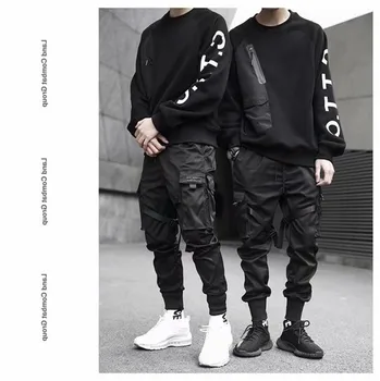2021 Naujas Vyrų sweatpants Klasikinis Poilsiu Krovinių Kelnės Hip-Hop Streetwear Multi Pocket Kelnės Plius Dydžio Kelnes S-5XL