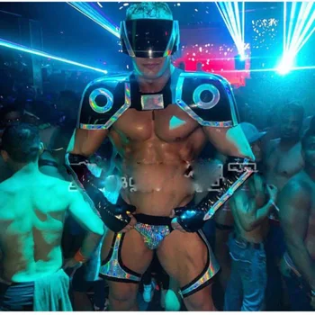 Modelis Ateityje tech vyrų gogo kostiumas Podiumo, naktiniame klube bar šalies šou scenoje šokių drabužiai