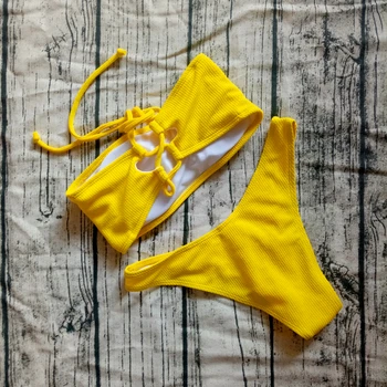 2019 Kietas Bikini Brazillian Maudymosi Kostiumėlį Moterų Bikini Rinkinys Sexy Off Peties Maudymosi Kostiumėliai, Moterų Plaukimo Biquini Maillot De Bain Femme