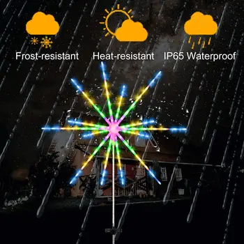 Naujas LED Saulės Šviesos Lauko Žolės Pasaulyje Kiaulpienių Vandeniui Flash String Žibintai Veją RGB Fejerverkų Lempos Sodo Kalėdų Dekoro