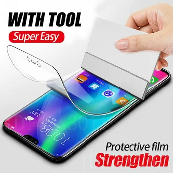 3D Screen Protector For Samsung A90 5G A80 A70 A50 A30 A20 A10 S A20E A10E Kvantinė Hidrogelio filmas (ne stiklo)