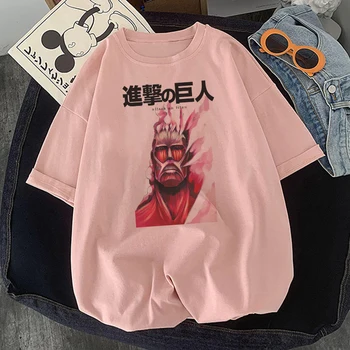 Japonų Anime Ataka Titan moteriški marškinėliai Levi Akermano Akių Punk Viršūnės Vasarą Harajuku Prarasti Gotikos trumpomis Rankovėmis Marškinėlius