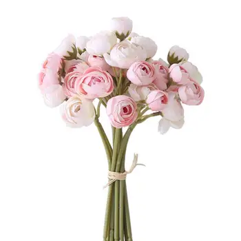 9pcs modeliavimas mini rasos lotus krūva mažų arbata, rožių namų dekoravimo reikmenys, namų kambarį vestuvių stalo dekoracija netikrą f