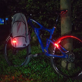 ZTTO USB Li-po baterijos įkrovimo lemputė šalmas šviesos kelio kalnų dviračių įrašą vandeniui saugos įspėjimas, galiniai šviesos WR03