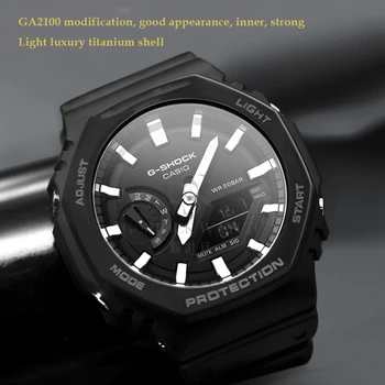 GA2100 Titano Lydinio Žiūrėti Juosta Bezel Dirželis Watchband Rėmo Apyrankę Aksesuaras GA2110 Watchbands Metalo Pakeitimo GA-2100 GA