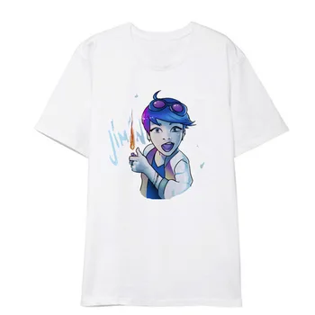 Kpop Bangtan Jimin animacinių filmų T-shirt kpop Medvilnės Spausdinti baltos spalvos Marškinėlius trumpomis rankovėmis Laisvus drabužius k-pop bnagtan berniukų marškinėliai