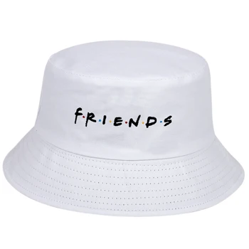 Naujas Paprastas Draugais siuvinėjimo Kibiro Kepurę Vyrų Lauko Žvejys, Skrybėlės Moterims saulės Kibirą Kepurės Mados Juoda Panamos skrybėlės kibiras