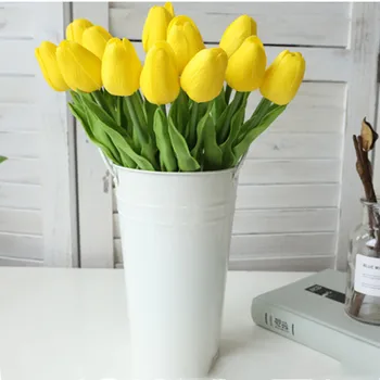 2vnt Tulpių Puokštė Dirbtinių Gėlių Netikrą puošyba Vestuves Namų Dekoro Namų Troba Dekoro Fotografijos Rekvizitai