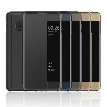 Samsung Galaxy S10 Atveju PU Odos Apversti Smart Touch Peržiūrėti Langų Padengti Samsung S10 S8 S9 Plus Pastaba 9 8 J4 J6 2018 Coque