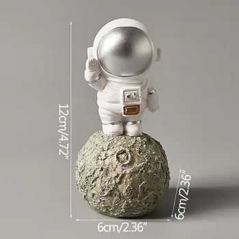 Šiaurės Astronautas Skulptūra Mini Kosmoso Vyras Statulėlės Dervos Amatų Namų Puošybai Modernus Minimalistinio Papuošalai Gimtadienio Dovana