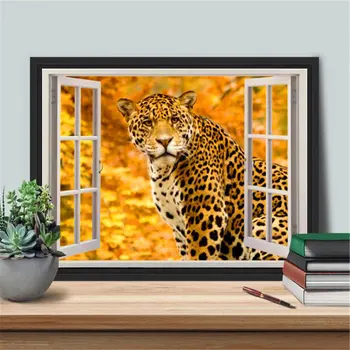 Huacan Diamond Tapybos Rinkinys Leopardas Nuotraukas Strazdų 5D Diamond Siuvinėjimo Pardavimo Gyvūnų Sienos Meno Naują Atvykimo