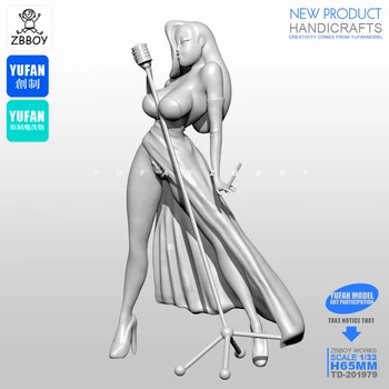 65MM Resin model kits figure beauty colorless and self-assembled TD-201979