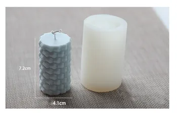 Kūrybos Cilindro formos Medaus Žvakė Silikono Formų, skirta Žvakė Padaryti Namų Puošybai Žvakė 