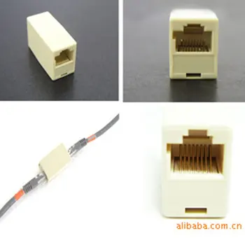 RJ45 Tinklo Kabelio Jungtis, Ethernet Tinklo Dual Tiesiai Galva Lan Kabelį Stalius Jungtis