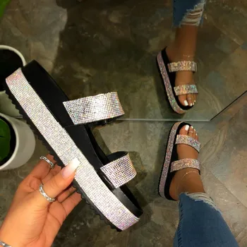 Vasaros sandalai moterims 2021 platforma Gladiatorių sandalai Ponios šlepetės bateliai pleišto Mados dizaineris Femmes Sandales