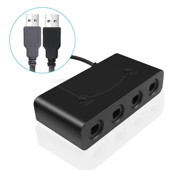 Karšto USB Adapteris Keitiklis 4 Uostų Wii-U, PC Jungiklis Konverteris, Skirtas PC Žaidimas Aksesuaras GameCube Valdikliai