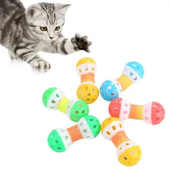 Juokinga, Plastikiniai Katė Žaislas su Hanteliais Skambesys Mielas Pet Šuo, Katė Mokymo Garso Žaislas Juokinga Mažų Gyvūnėlių Braižymo Žaislas