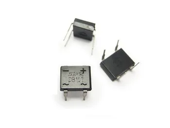 50PCS/daug DB107 DIP4 diodų tiltas retifica 1A 1000V Vienos Fazes Diodų Lygintuvas Tiltas electronica componentes