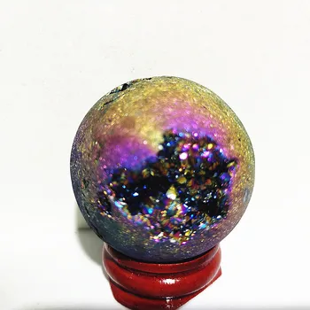 A50mm Natūralių kristalų sankaupos beehivevug Apkalos spalvų stonel namų kamuolys papuoštas chakra gijimą, kristalai