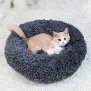 Katė lovoje šilta šuo sofa kačių reikmenys šuo lova, lovos, antklodė, pagalvėlės keturis sezonus universalus pliušinis pet lova katė sofa-lova
