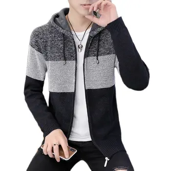 2021 vyriški megztiniai pavasarį ir rudenį naujų laisvalaikio trikotažas korėjos versija tendencija asmenybės gražus megztinis su gobtuvu