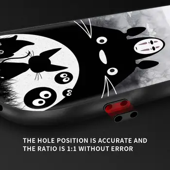 Telefoną Atveju Xiaomi Redmi Pastaba 9S 8 8T 9 7 Pro 7A 8A 9A 9C 6A K30 K20 Pro Si Juoda Korpuso Dangtelį Mielas Totoro Ghibli Anime