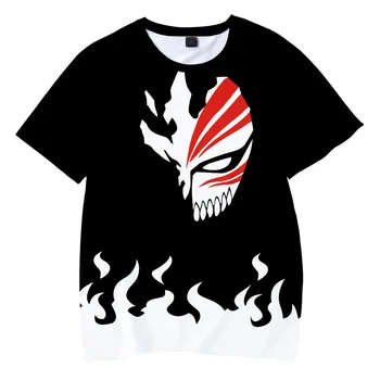 Anime Bleach Kurosaki Ichigo Cosplay T-shirt 3D Spausdinimo Juokinga T Shirts Vasaros Mados Atsitiktinis Hipster Hip-hop Tee Marškinėliai