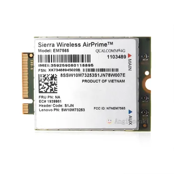 Sierra Wireless EM7565 LTE CAT-12 M. 2 4G Moudule 4G kortelę, skirtą Thinkpad anglies X1 6th Gen nešiojamas kompiuteris