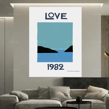 Yves Saint Laurent Meilės Spausdinti 1982, Yves Atvirukai, YSL Plakatas, Meilės Meno, Mados Plakatas, Vintažinės Spausdinimo, Gyvenamasis Kambarys, Namų Deco