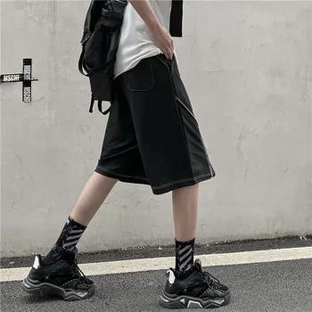 Japonų Stiliaus Negabaritinių M-XL Vasaros Vyrų Paplūdimio Šortai Kietas Sujungimas Gotikos Owen Prarasti Lauko Vyrų Trumposios Gatvės Hip-Hop