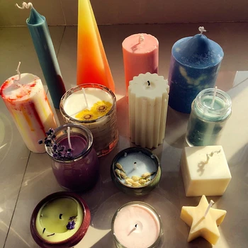 Juostelės Žvakė Pigmentinis Dažiklis, Ryškių Spalvų Saugūs, netoksiški, Natūralus Sojų Vaškas Pigmentas Dažų Aromaterapija Žvakės Formavimo vaškas dribsnių