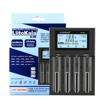 LiitoKala Lii-M4 18650/26660 5V Typec Smart Universal Baterija, Įkroviklis Aptikti Talpos Baterija, Kroviklis Su Ekrano T