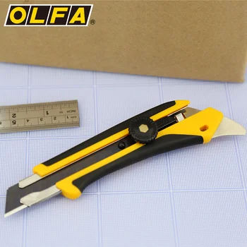 OLFA sunkiųjų pjovimo peilis 18mm fluoro-padengtas pjovimo juoda ašmenys 5 vnt lizdinės plokštelės pakuotėje OLFA LFB-5B