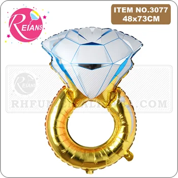 Didžiulis Meilužis Vestuvių Santuokos Jubiliejų meilužis Balionas, Diamond Balionas Nuotakos Sužadėtuvių Žiedas Folija Valentino Balionų Šalis Žaislai