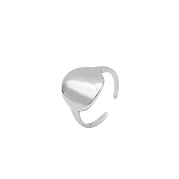 LKO Sklandžiai Sukamaisiais Pirštų Žiedas 925 Sterlingas Sidabro Temperamentas Paprastumo Mados Moterų Madinga Reguliuojamas Atidarymo Žiedai