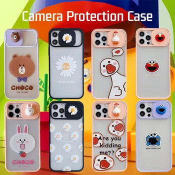 Kameros Apsaugos Atveju iPhone 11 12 Pro Max Mini 7 8 Plius XR X XS MAX Mielas animacinių filmų, Literatūros ins Dangtis