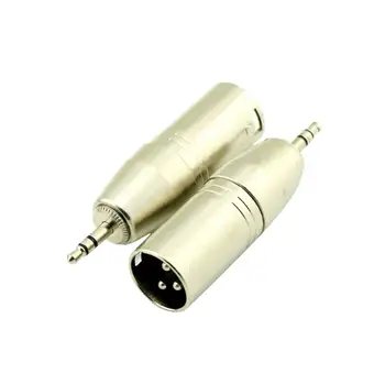 1x XLR Adapteris 3 Pin Male Su 3,5 mm Stereo Male Plug Microphone Mic/AMP Garso nikeliuotas Jungtis