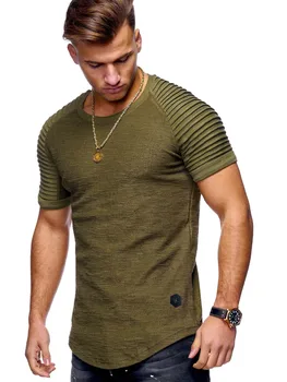 3654-vasaros vyriški trumparankoviai marškinėliai vyriški vasaros medvilnės marškinėliai vyriški tendencija Slim pusė rankovėmis dugno drabužiai vyrams