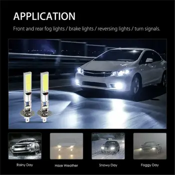 Ultra White 4Pc Automobilio LED H1/H3 Žibintų Lemputės Didelis Mažas Šviesos Lemputė SMD Lemputes Transporto priemonių Lempos Ar Žibinto lemputė, priekinis Žibintas