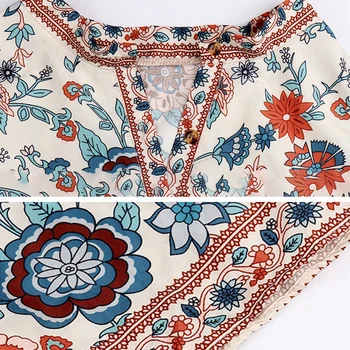 Atsitiktinis Giliai V-kaklo Spausdinti Marškinėliai, Palaidinės Pavasario Vasaros Mados ilgomis Rankovėmis Laisvi Marškinėliai Moterims 2021 Blue Plus Size Viršūnes Femme