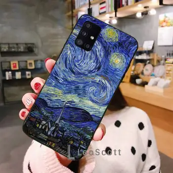 Van Gogh Kaukolė Tardis Telefono dėklas Samsung A50 A51 A71 A20E A20S S10 S20 S21 S30 Plus ultra 5G M11