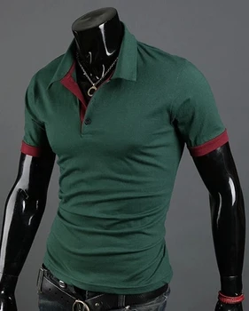 Vyriški ilgomis Rankovėmis marškinėliai Atsitiktinis Polo Mados Slim Fit Vyrų Marškinėliai Naujiena