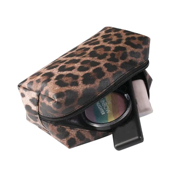 Moterų Leopard PVC Kosmetikos Krepšys Kelionės Vandeniui Grožio Makiažas krepšiai, tualetinių reikmenų Saugojimo Bylos lūpų dažų Turėtojas Organizatorius Priedai