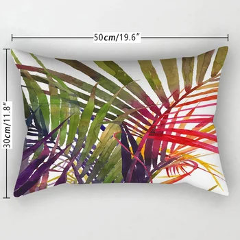 30x50cm Atogrąžų Palmių Lapų Pagalvę Padengti Žalios spalvos Lapai Spausdinami Dekoratyvinis Sofos Pagalvėlių Pillowcover Namų Reikmenys