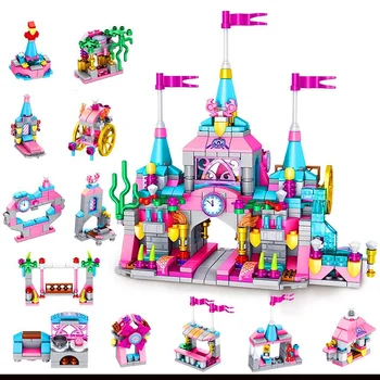 566 VNT. 12 1 Princesė Miesto Namuose Pilies Statyba Blokai Kūrėjas Plytų Žaislai, Mergaičių juguetes Vaikai Blokai rinkiniai mergaitėms