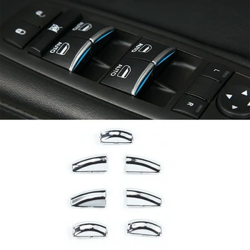 Automobilio Lango Mygtuką Blizgančiais Lipdukai Jeep Grand Cherokee (2011-2020 m.) ABS Padengti Lipdukai Automobilio Salono Optikos Reikmenys