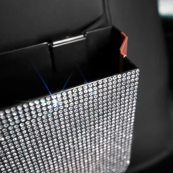 Crystal Automobilių Saugojimo Krepšys Biling Lauke Sėdynės Organizatorius Backseat Turėtojas Multi-Kišenės Bako Tvirtinimas Valymas Interjero Priedai