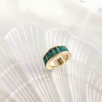 Naujas 2021 Prabangių Mados Žiedas Šviesiai Mėlyna Žalia Cirkonis Rose Aukso Spalvos Žiedų Moterų Žmogus Boho Papuošalai